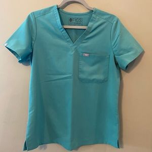 Figs Catarina One Pocket Scrub Top in Marine